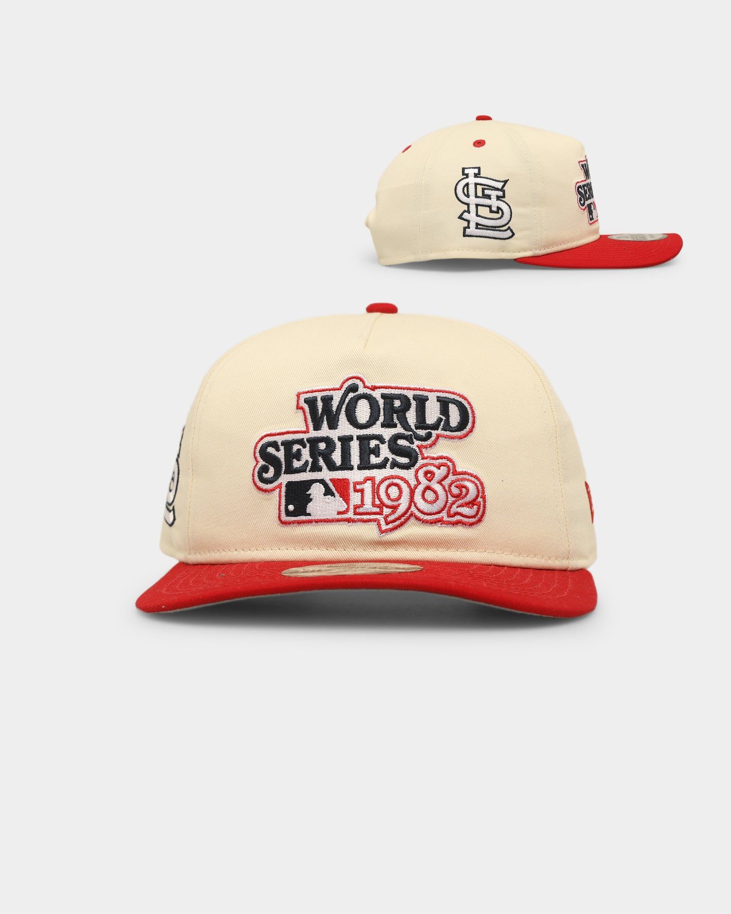 New Era St Louis Cardinals '1980s World Series Through The Decades' 1982 World Series Golfer Snapback Chrome White/Original Team Colours sold by Culture Kings