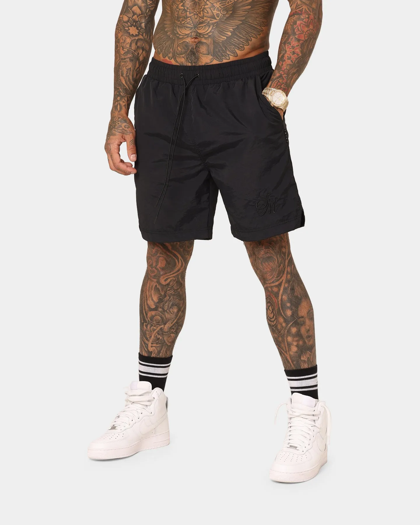 Saint Morta Timeless Beach Shorts Black sold by Culture Kings