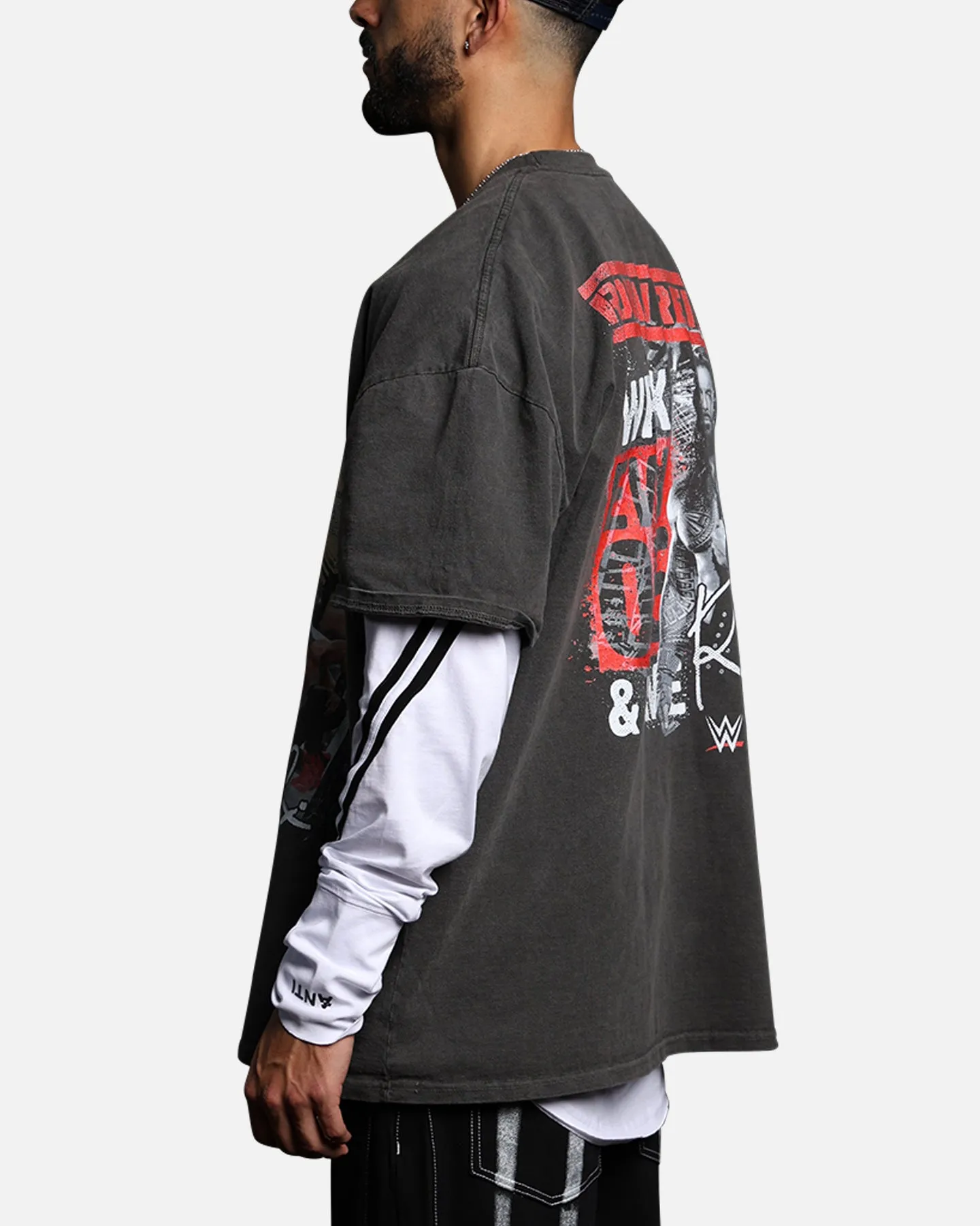 Culture Kings X WWE Roman Reigns Vintage T-Shirt Black Acidwash sold by Culture Kings product image thumbnail 5