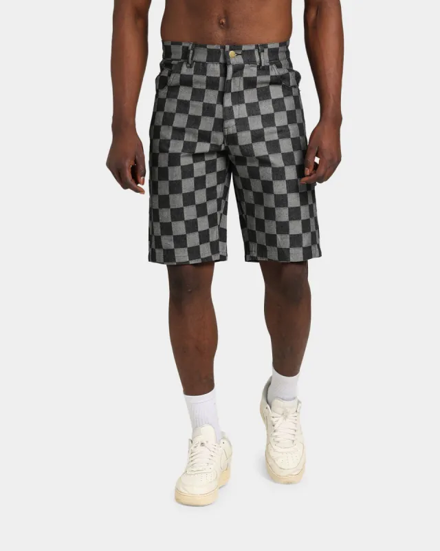 XXIII Checker Board Denim Shorts Black sold by Culture Kings