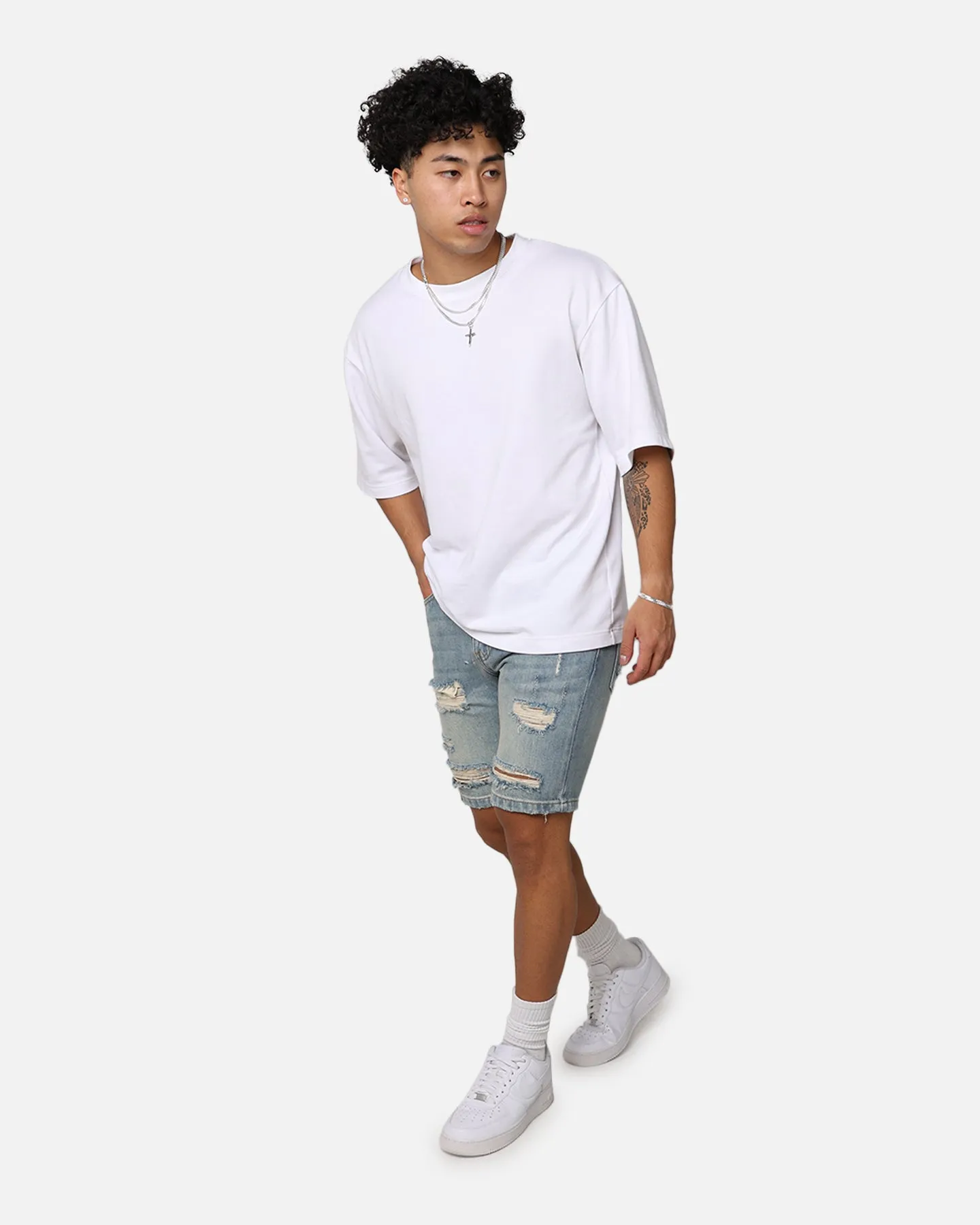 Saint Morta Destroyer Distressed Shorts Vintage Blue sold by Culture Kings product image thumbnail 2