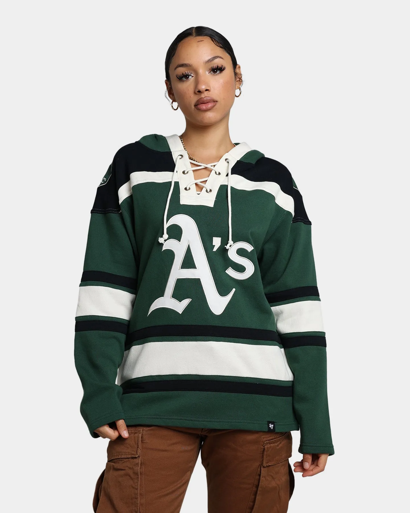 47 Brand Oakland Athletics Superior Lacer Hoodie Dark Green sold by Culture Kings
