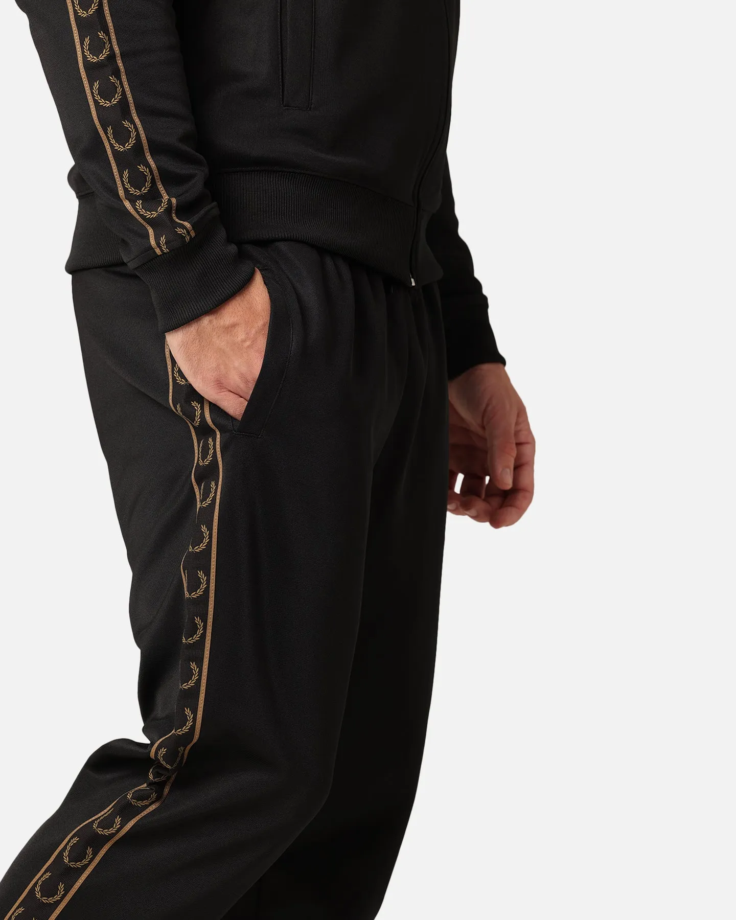 Fred Perry Contrast Tape Track Pants Black/Stone sold by Culture Kings product image thumbnail 3