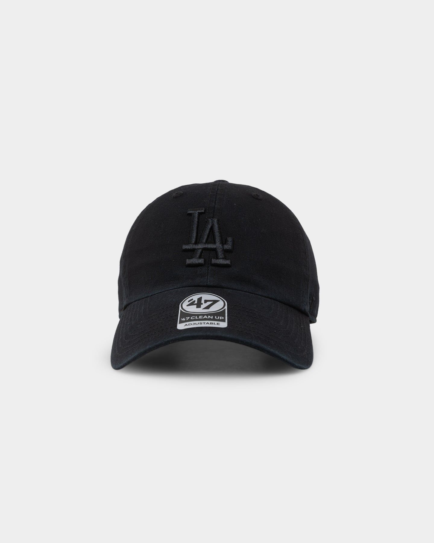 47 Brand Men's Los Angeles Dodgers Clean up Strapback Black/Black sold by Culture Kings