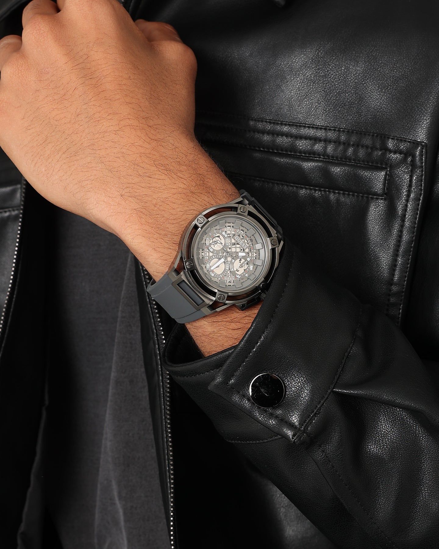 Guess Mainline Matrix Watch Black sold by Culture Kings