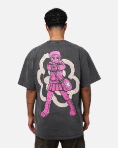 American Thrift X Scott Pilgrim Ramona Flowers Heavyweight Vintage T-Shirt Black Wash sold by Culture Kings