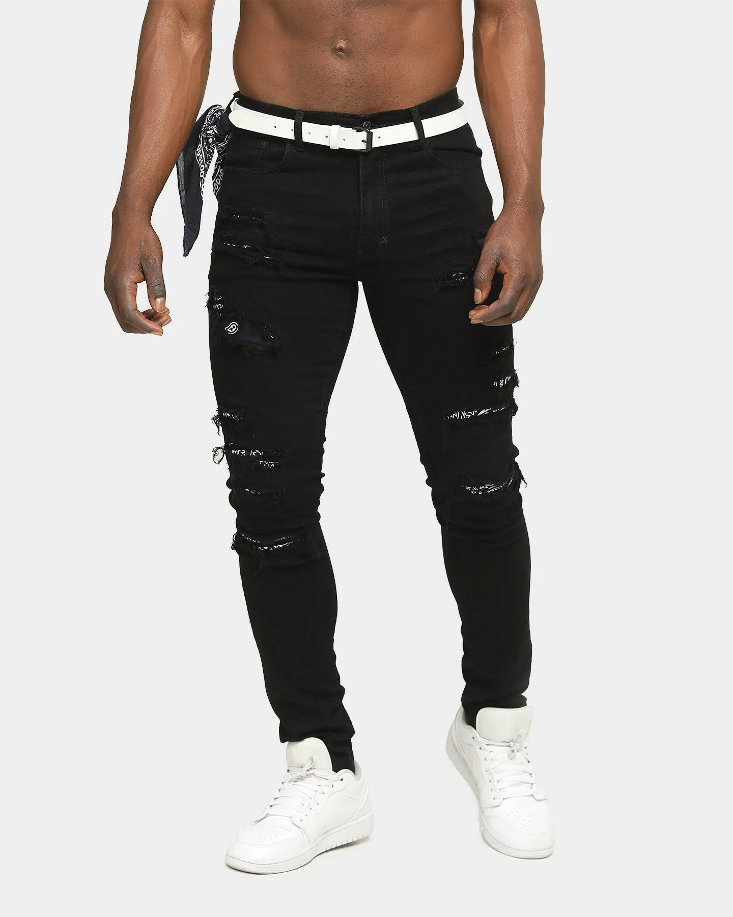 Saint Morta Men's Skinny Belt White sold by Culture Kings product image thumbnail 3