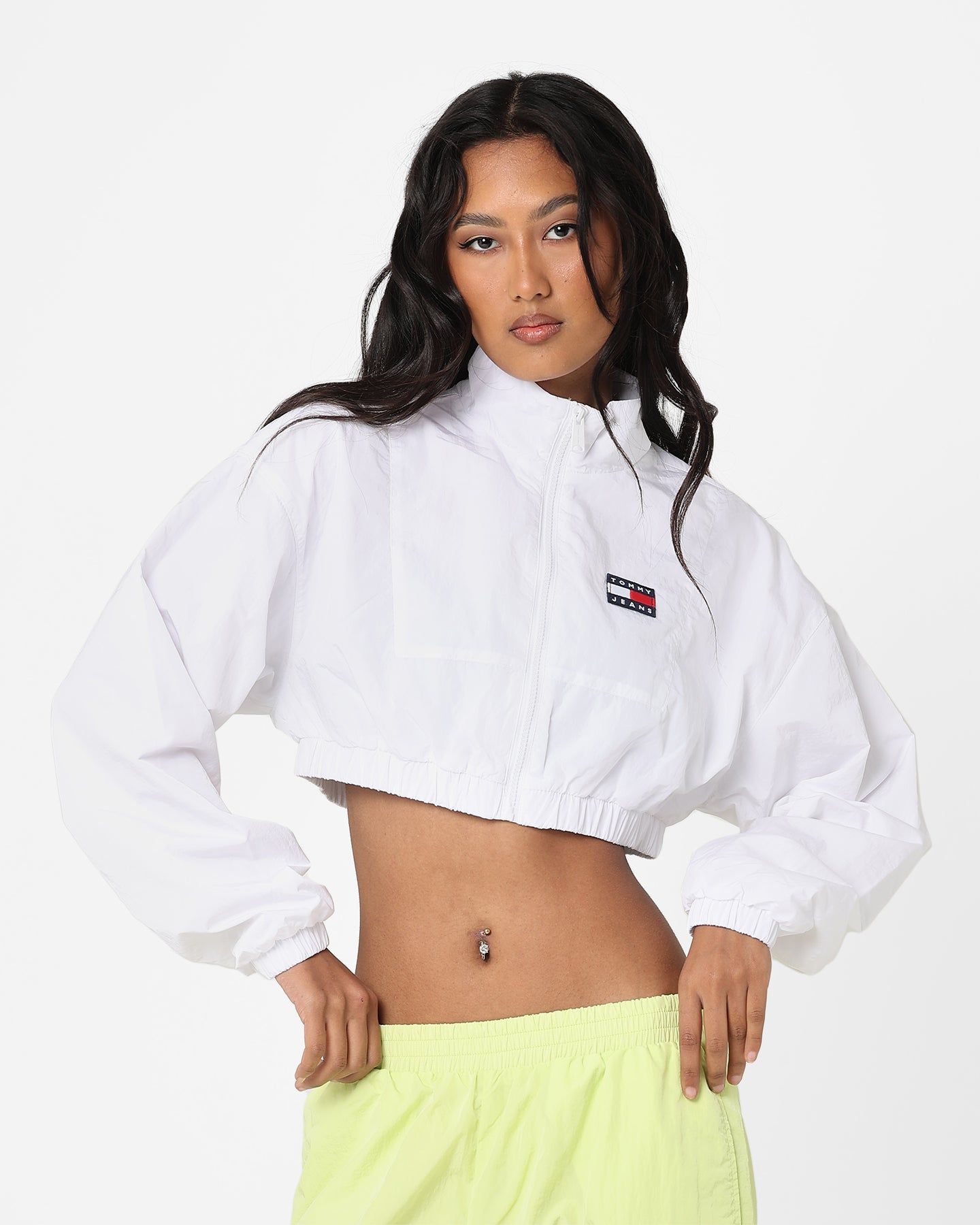 Tommy Jeans Women's Ultra Cropped Windbreaker Jacket White sold by Culture Kings