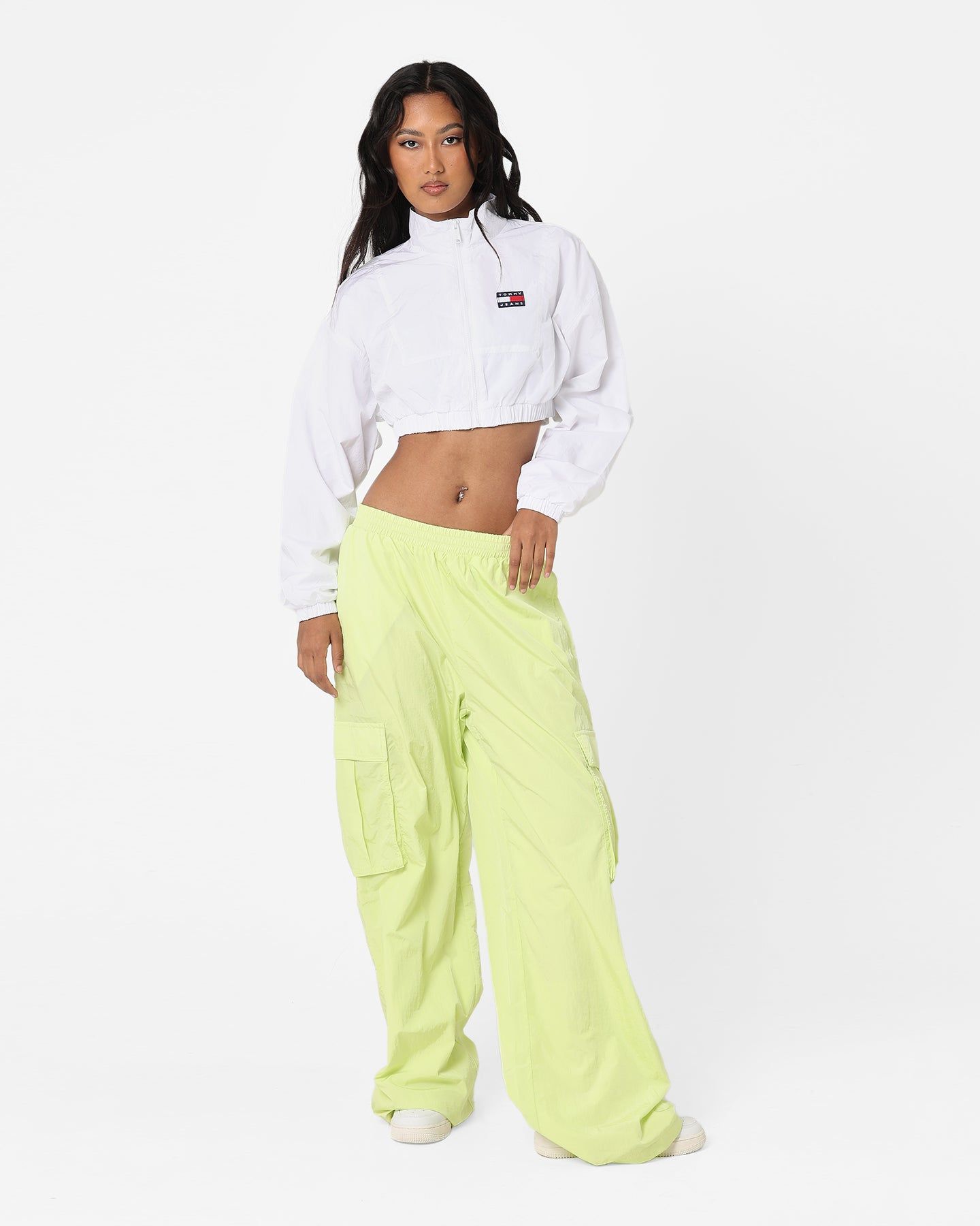 Tommy Jeans Women's Ultra Cropped Windbreaker Jacket White sold by Culture Kings product image thumbnail 2