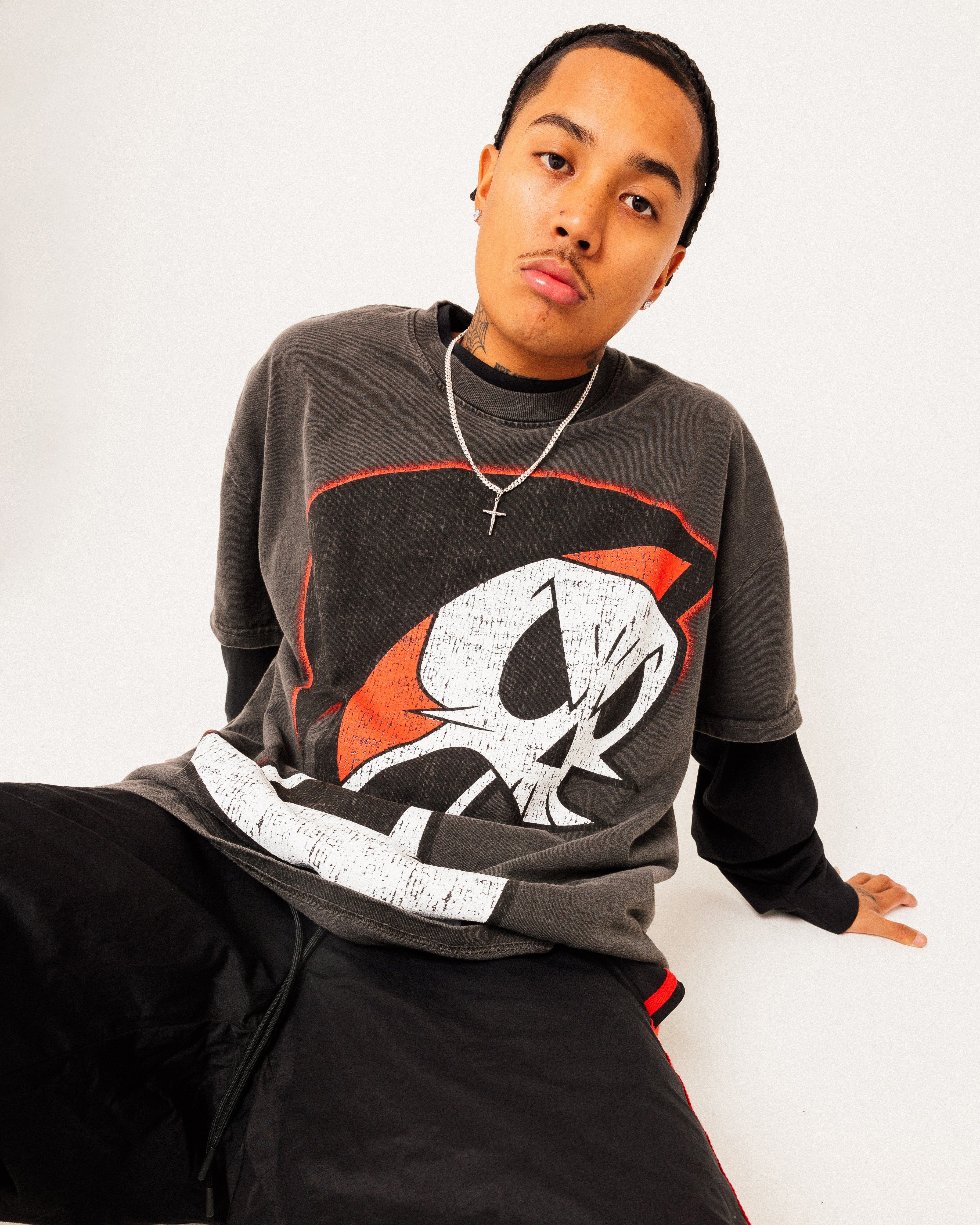 American Thrift X Cartoon Network Grim Heavyweight Vintage T-Shirt Black Wash sold by Culture Kings product image thumbnail 6