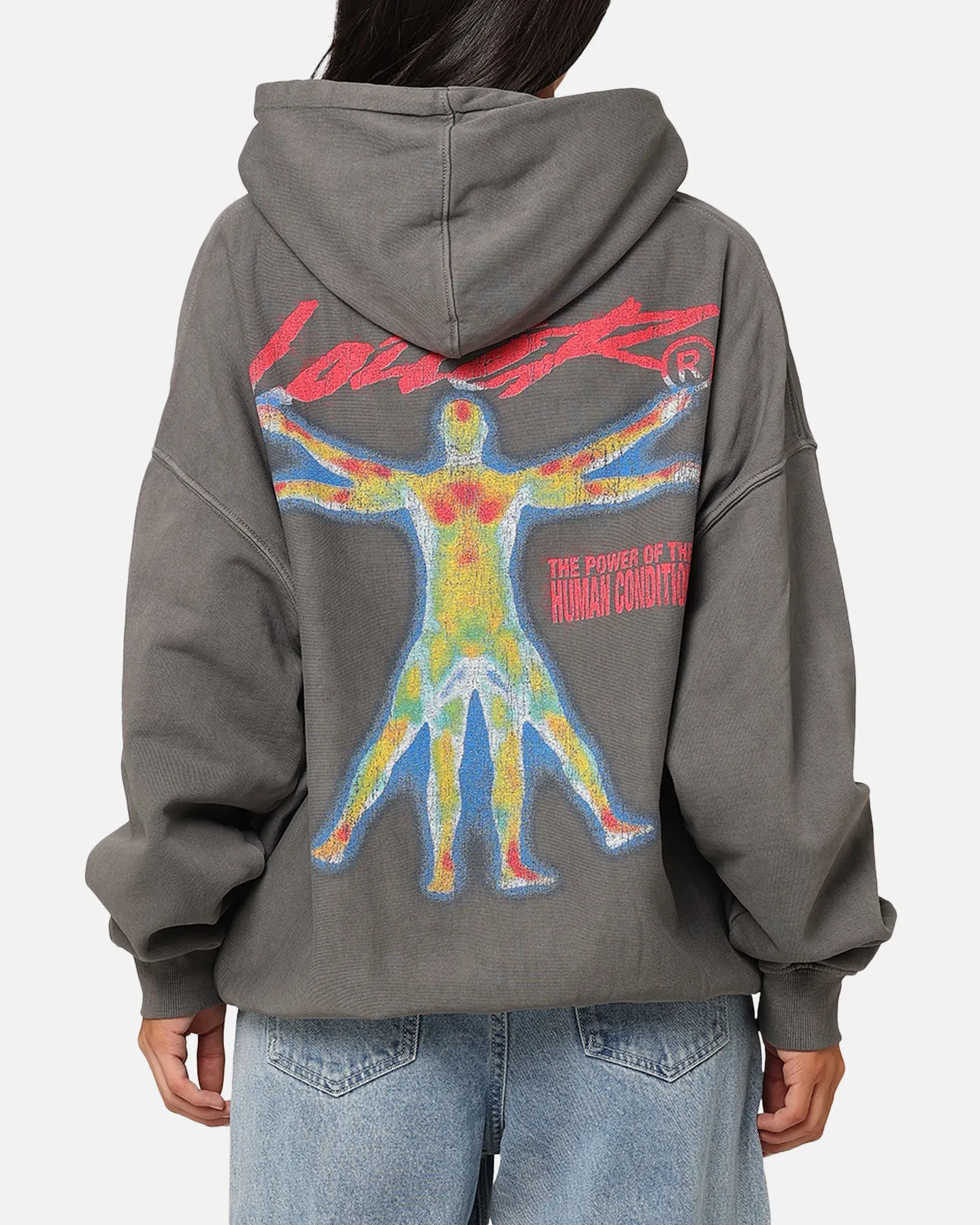 Loiter Human Condition Hoodie Washed Charcoal sold by Culture Kings