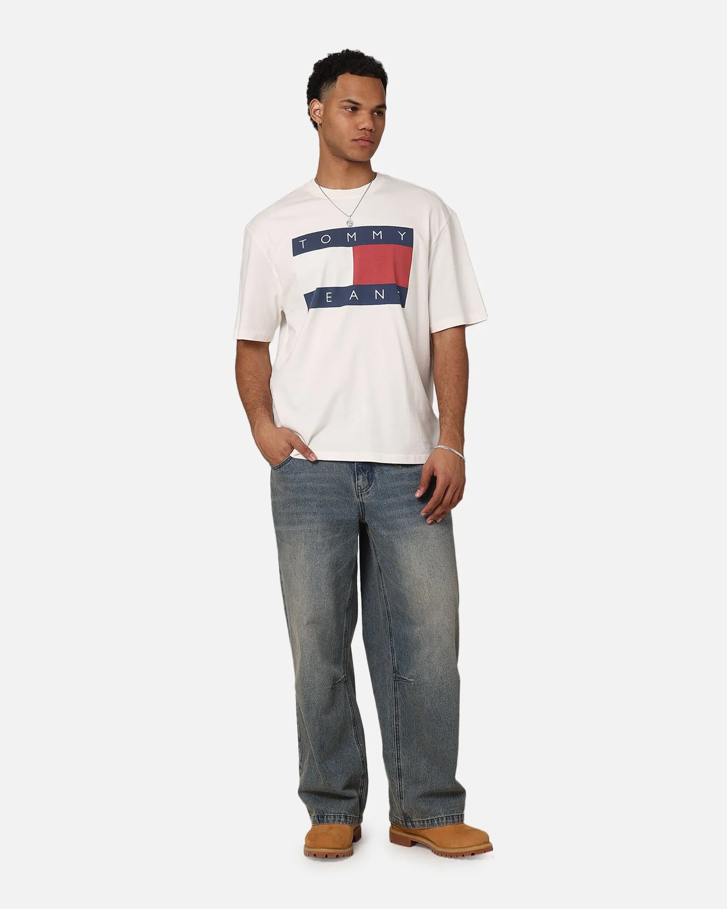 Tommy Jeans TJM Oversized Big Flag T-Shirt Ancient White sold by Culture Kings product image thumbnail 2