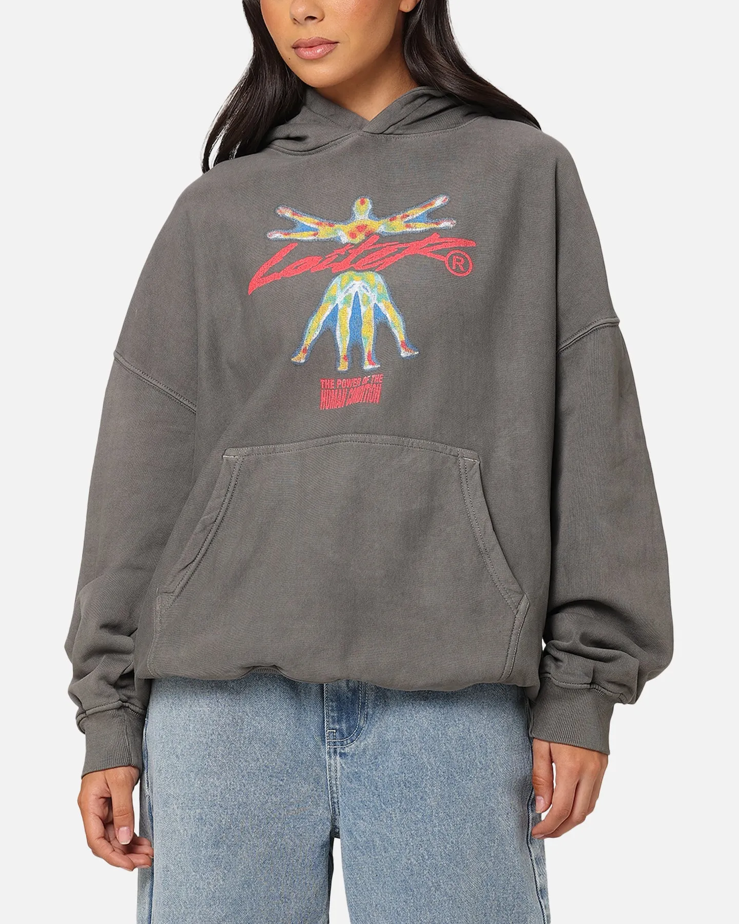 Loiter Human Condition Hoodie Washed Charcoal sold by Culture Kings product image thumbnail 2