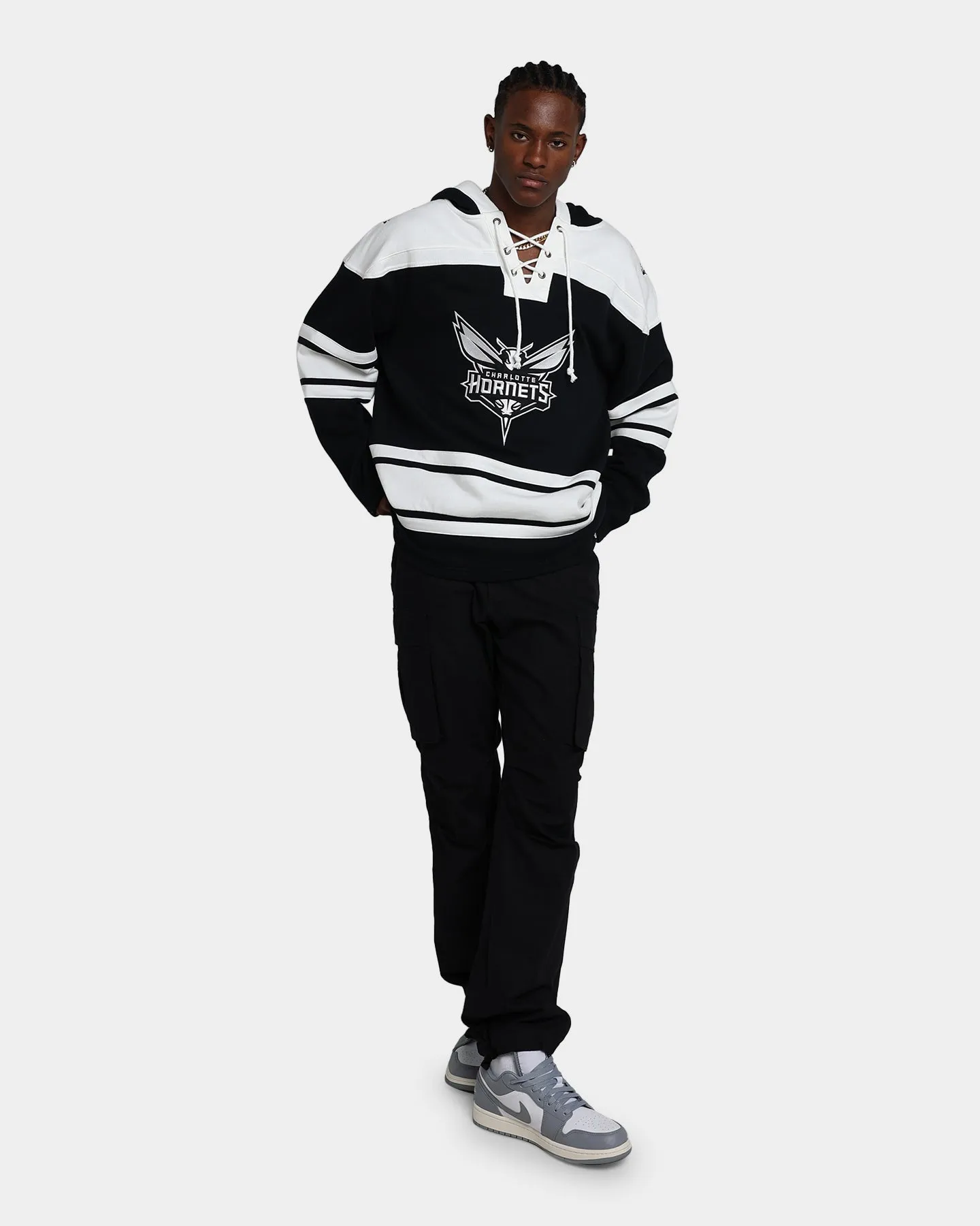 47 Brand Charlotte Hornets Superior Lacer Hoodie Jet Black sold by Culture Kings product image thumbnail 2