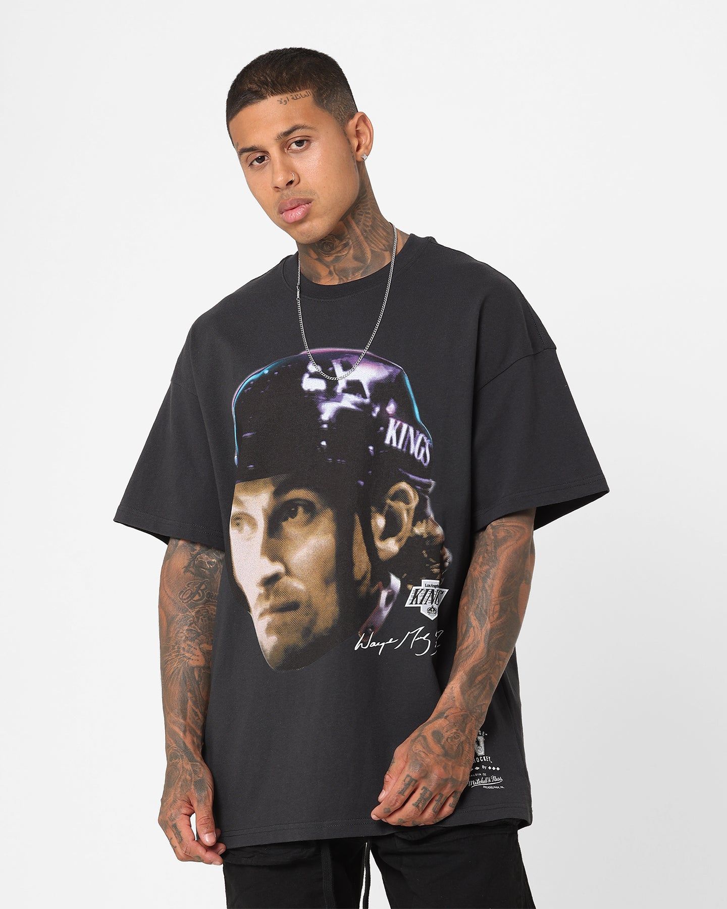 Mitchell & Ness Los Angeles Kings Wayne Gretzky Face T-Shirt Faded Black sold by Culture Kings