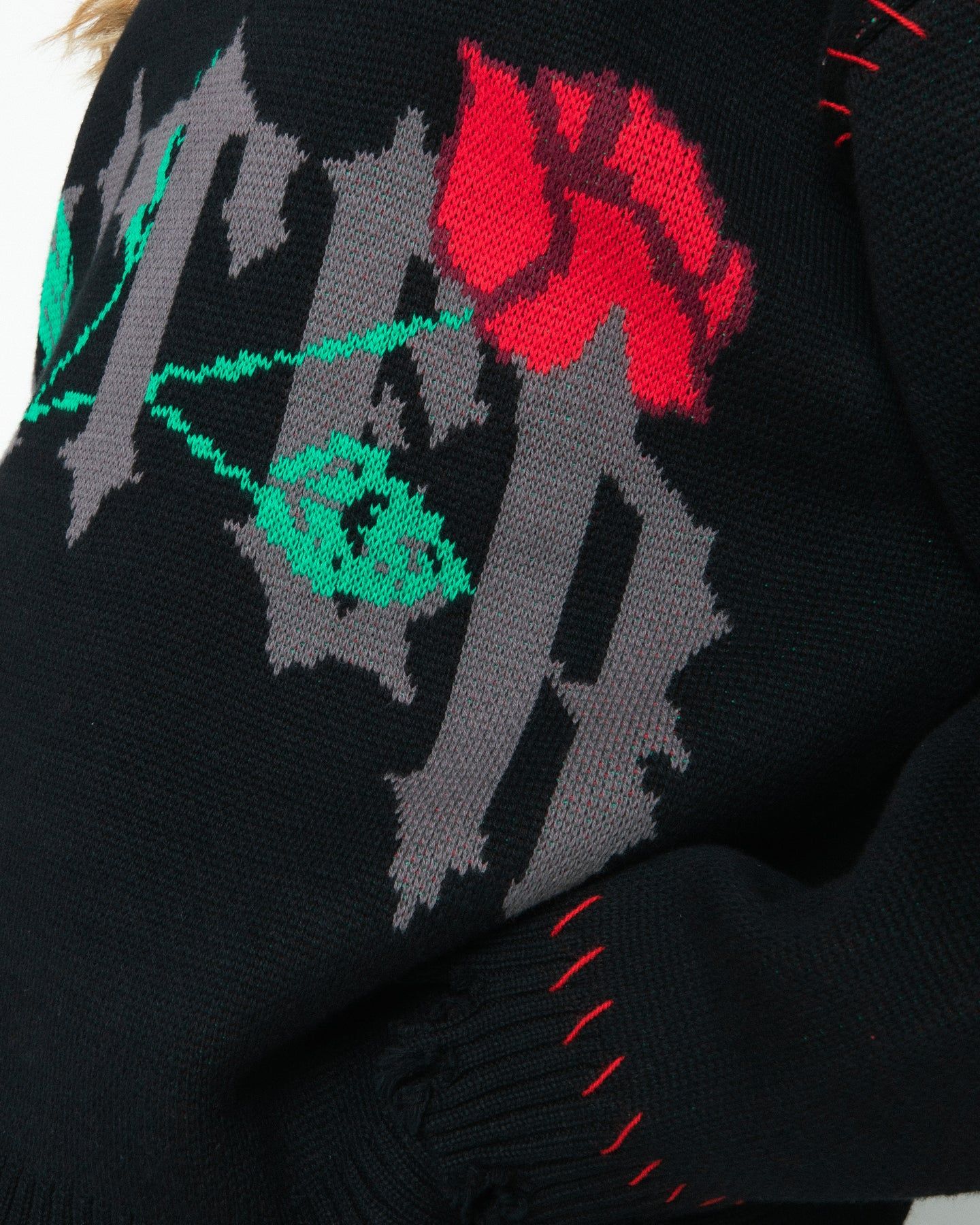 Loiter Fable Distressed Knit Sweater Black sold by Culture Kings product image thumbnail 4