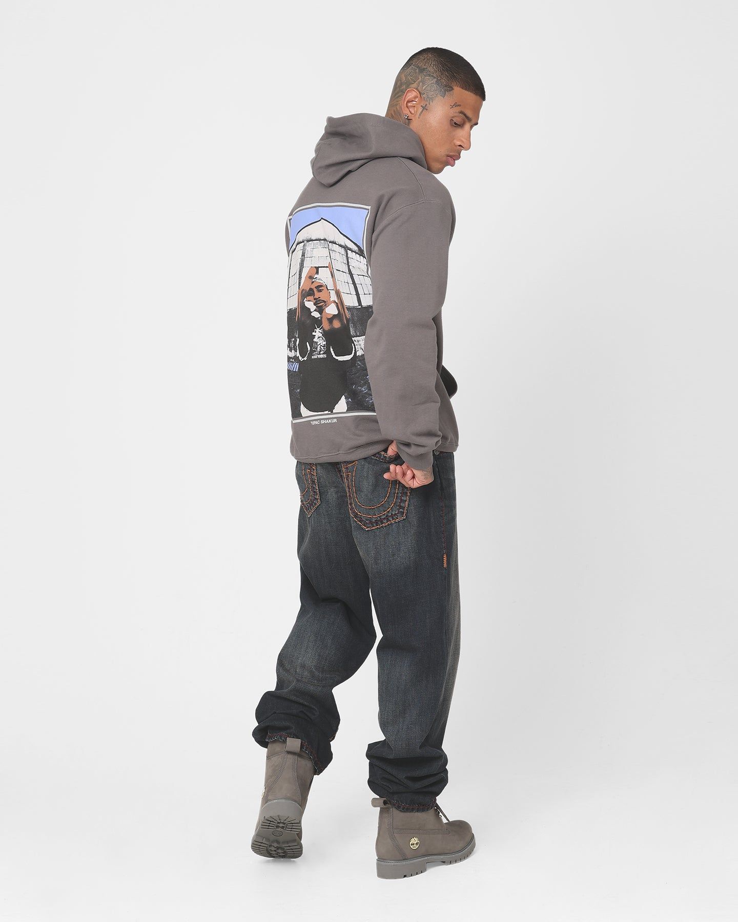 Tupac Thug Life Hoodie Grey sold by Culture Kings product image thumbnail 3