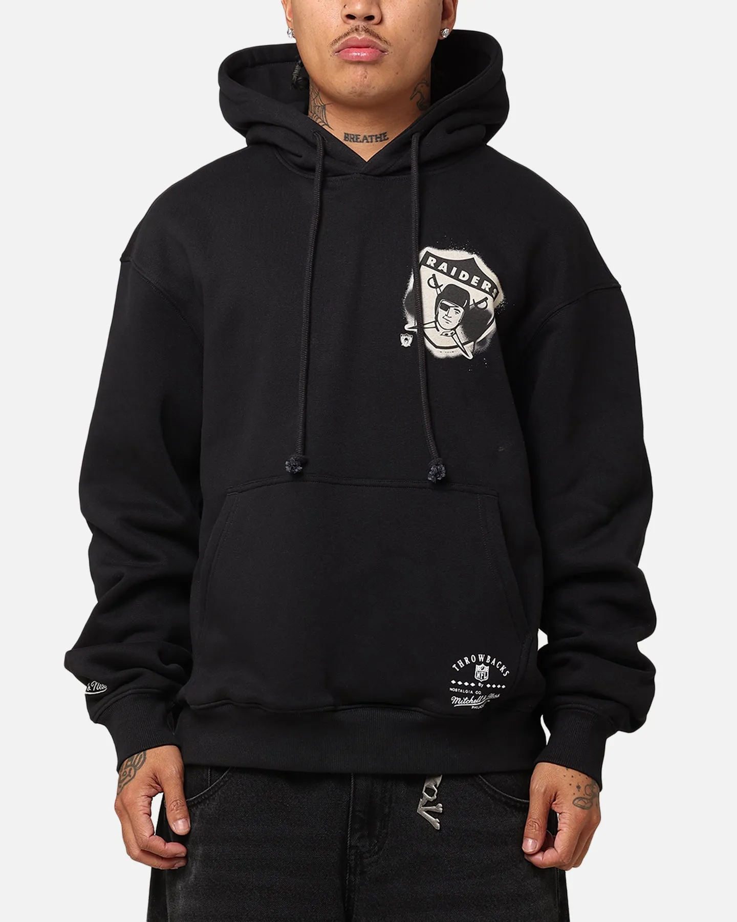 Mitchell & Ness Oakland Raiders Champs Graffiti Hoodie Faded Black sold by Culture Kings product image thumbnail 2