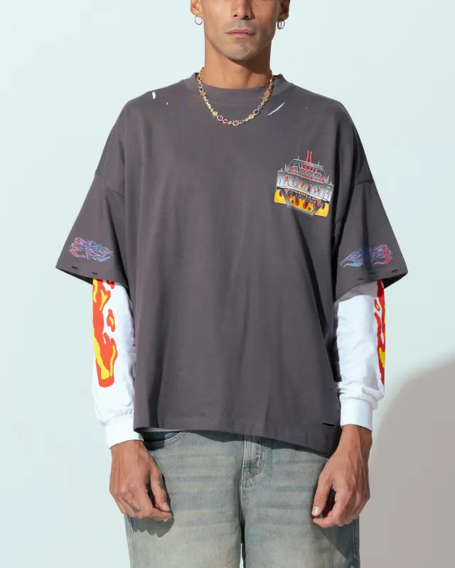 Loiter Motor Box T-Shirt Charcoal sold by Culture Kings
