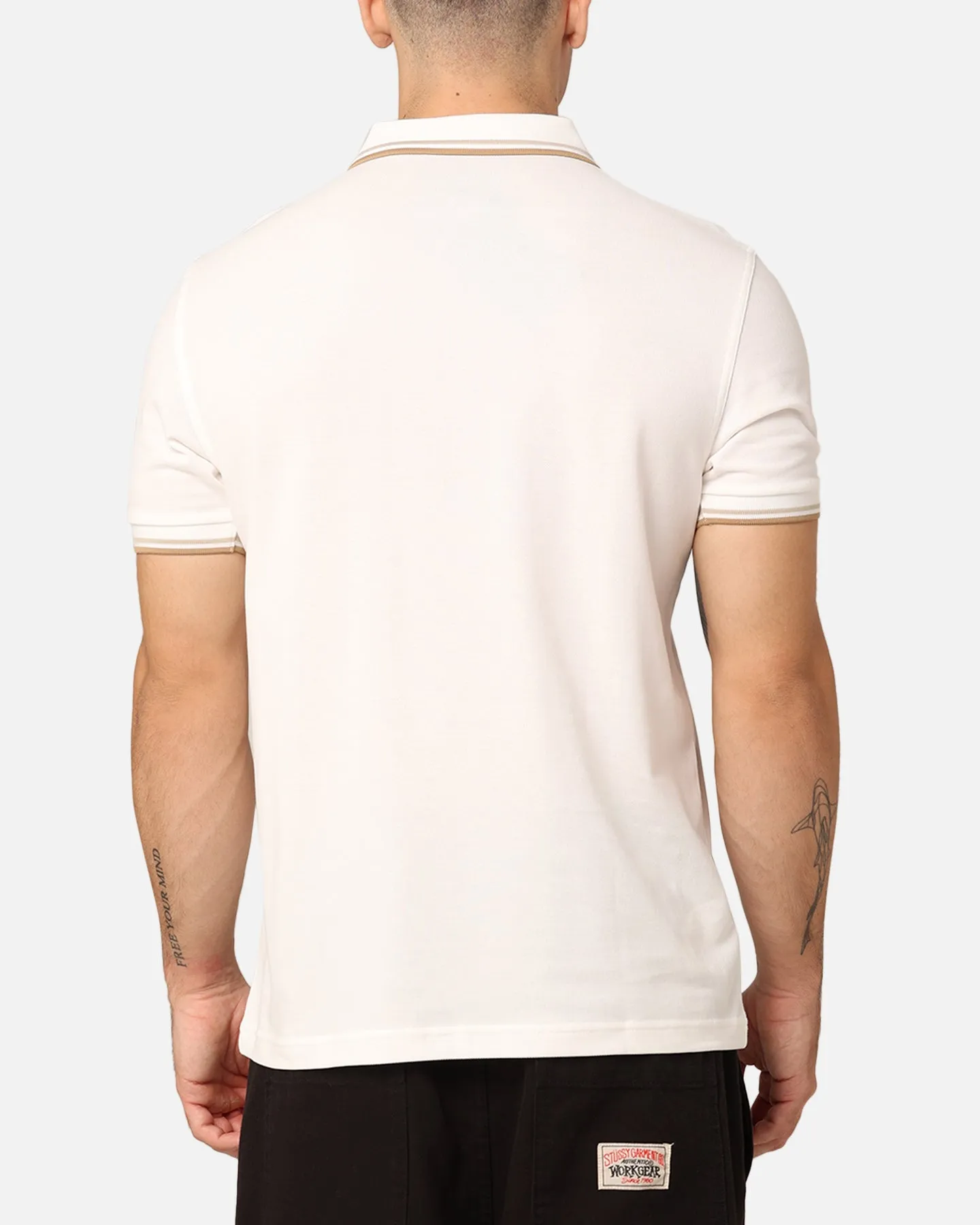 Fred Perry Twin Tipped Polo Shirt Snow White/Oat sold by Culture Kings product image thumbnail 3