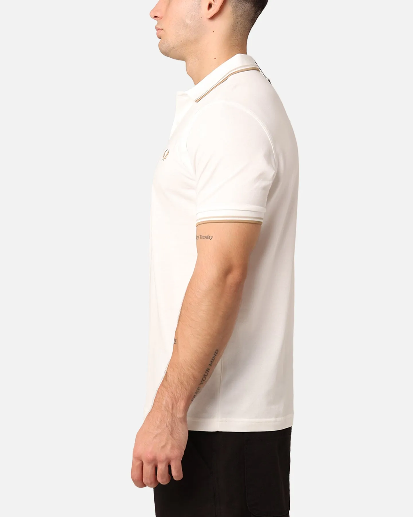 Fred Perry Twin Tipped Polo Shirt Snow White/Oat sold by Culture Kings product image thumbnail 5