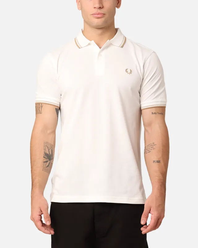 Fred Perry Twin Tipped Polo Shirt Snow White/Oat sold by Culture Kings
