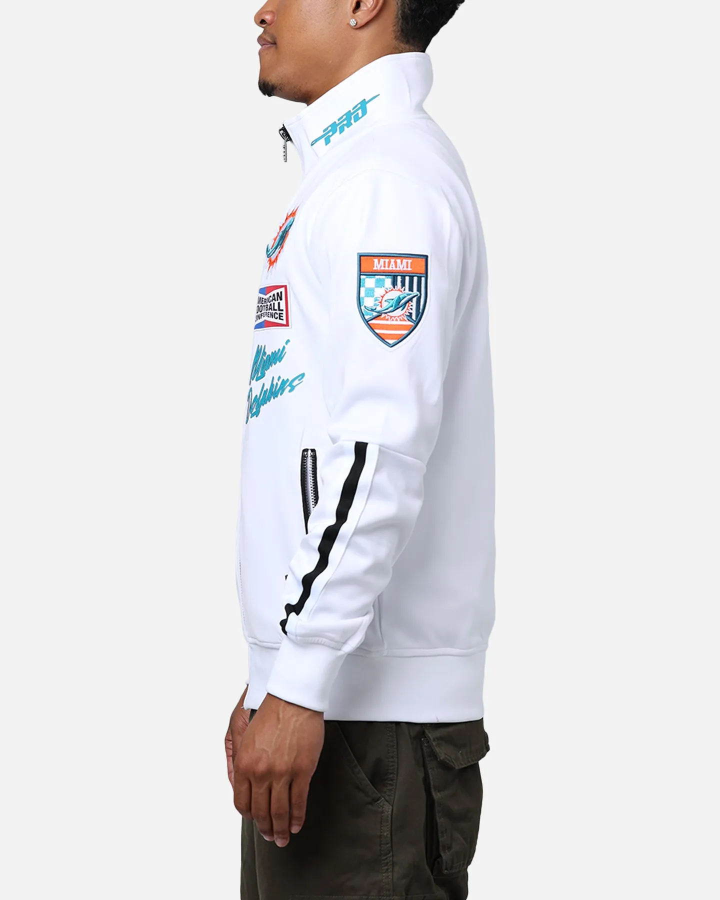 Pro Standard Miami Dolphins Fast Lane Track Jacket White sold by Culture Kings product image thumbnail 4