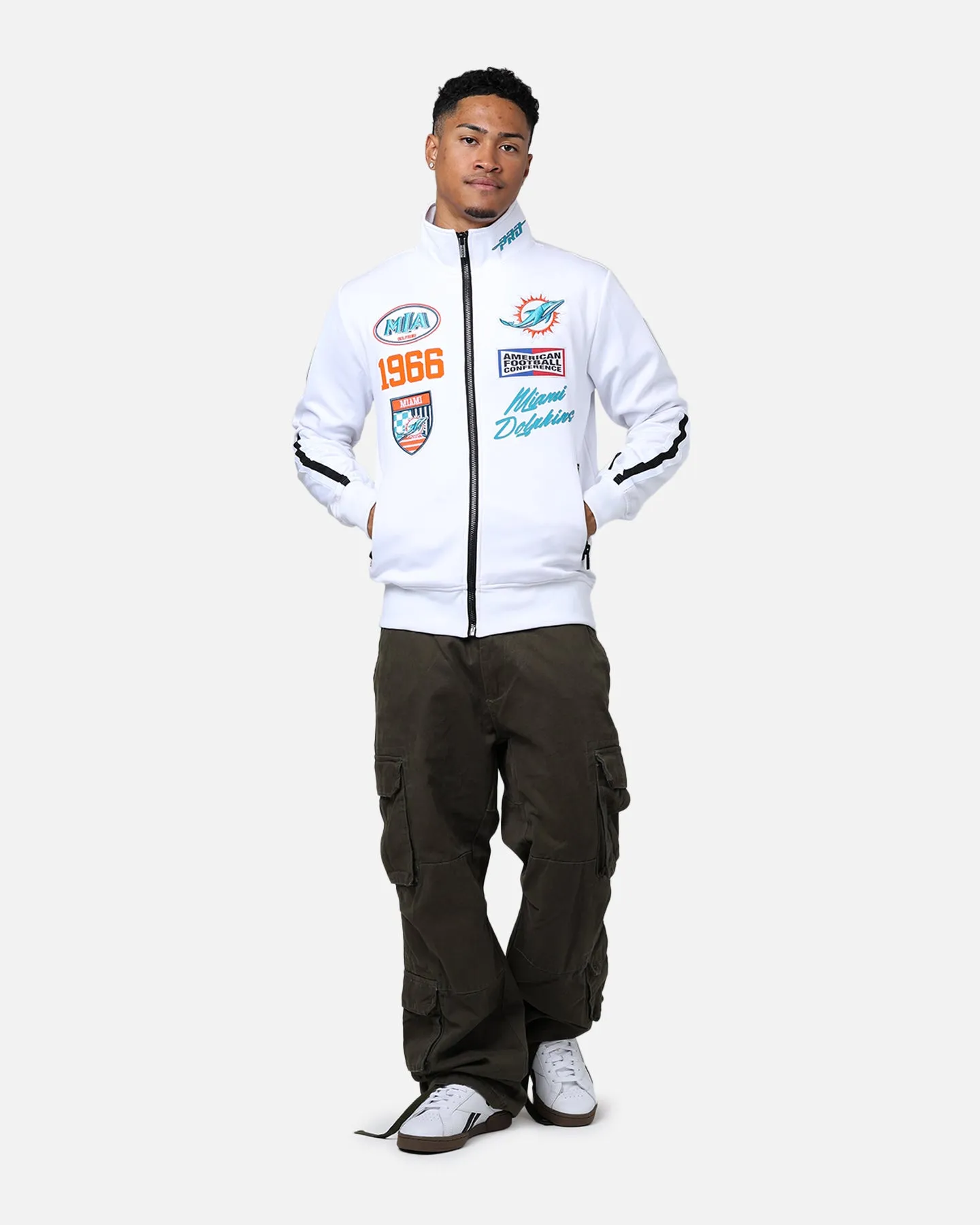 Pro Standard Miami Dolphins Fast Lane Track Jacket White sold by Culture Kings product image thumbnail 2