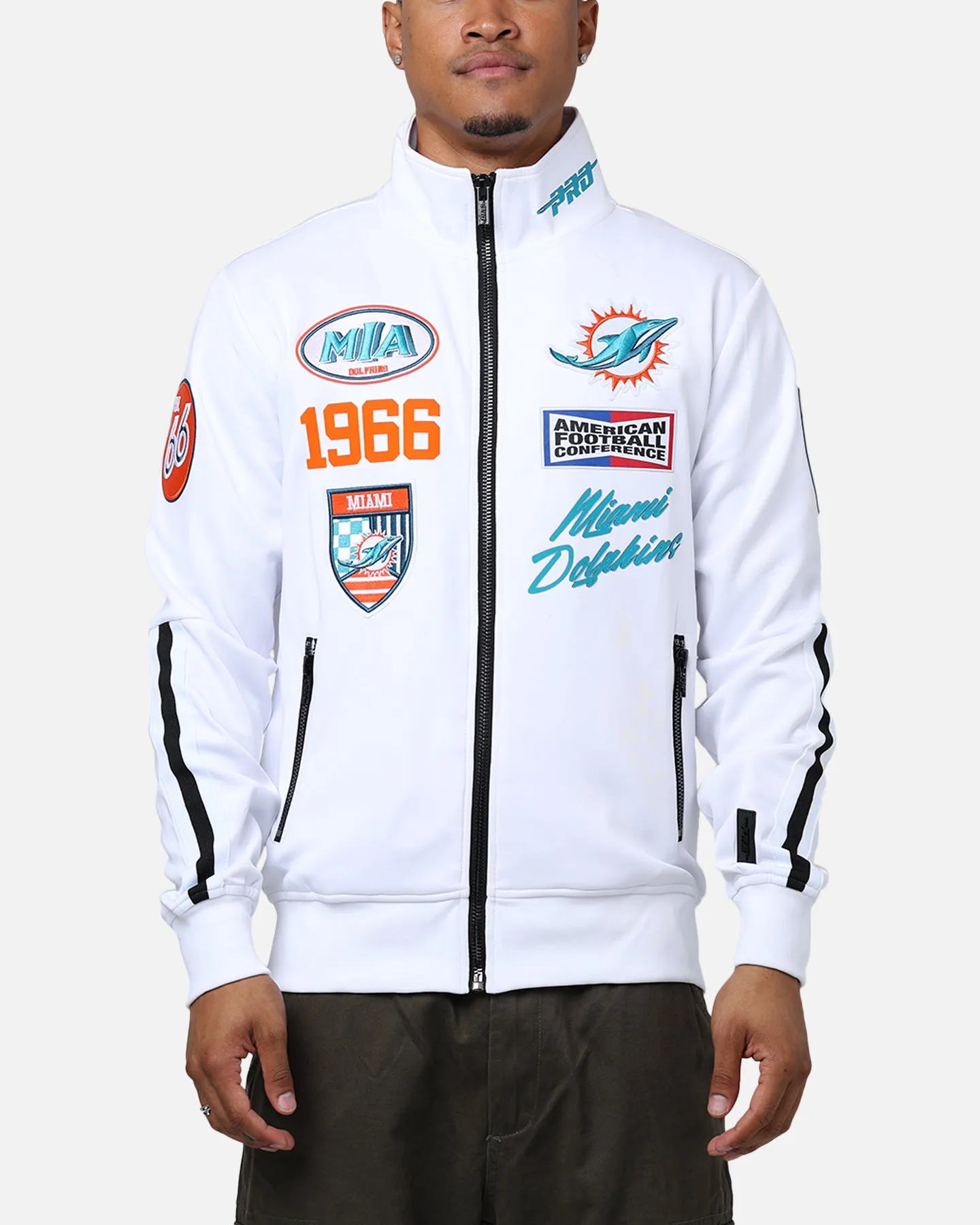 Pro Standard Miami Dolphins Fast Lane Track Jacket White sold by Culture Kings