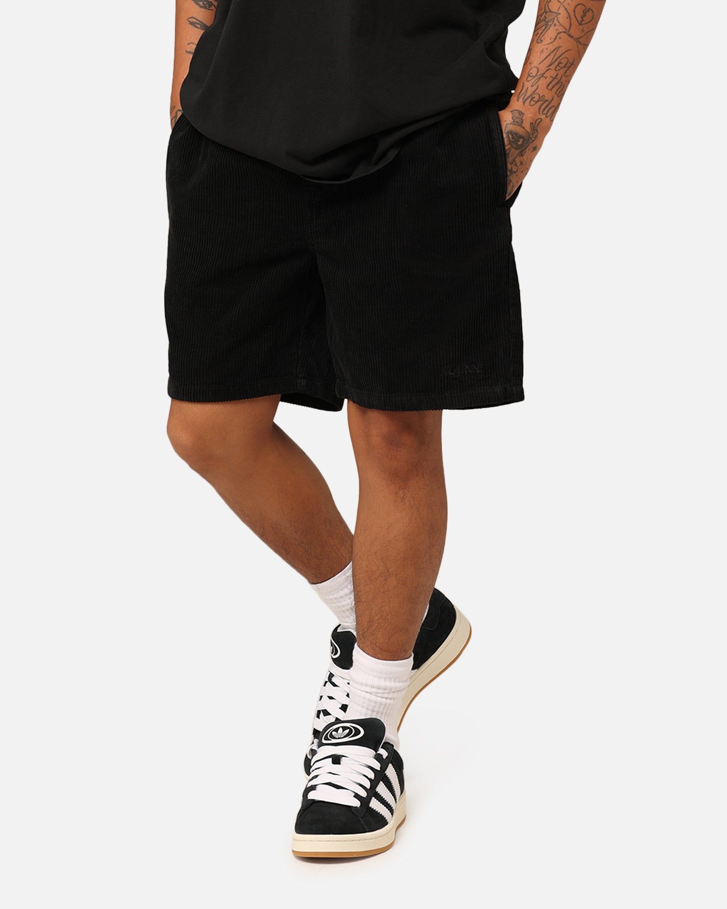 X-Large 91 Wide Corduroy Beach Shorts Pigment Black sold by Culture Kings