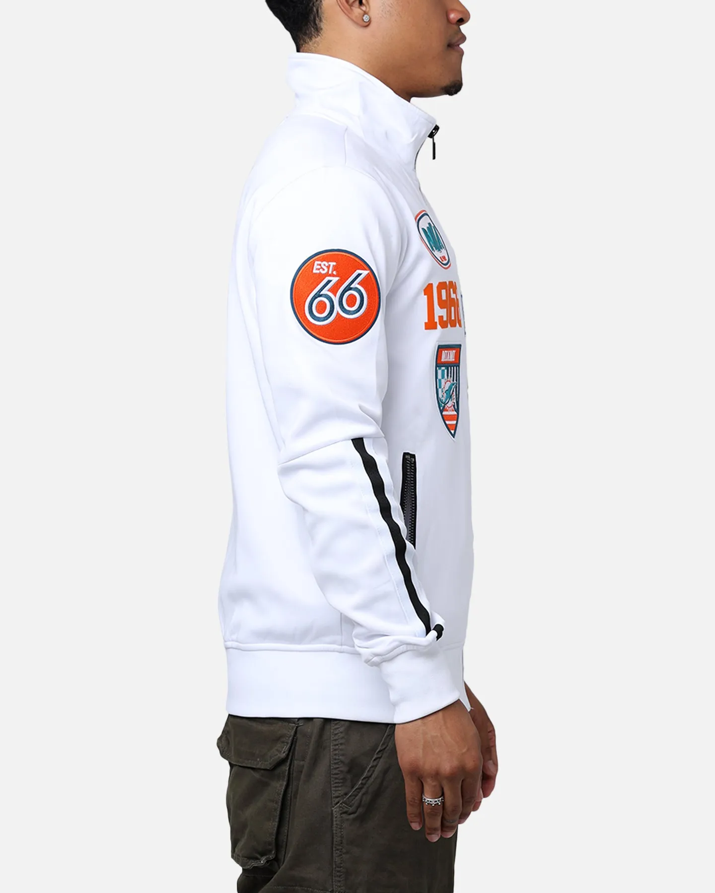 Pro Standard Miami Dolphins Fast Lane Track Jacket White sold by Culture Kings product image thumbnail 3