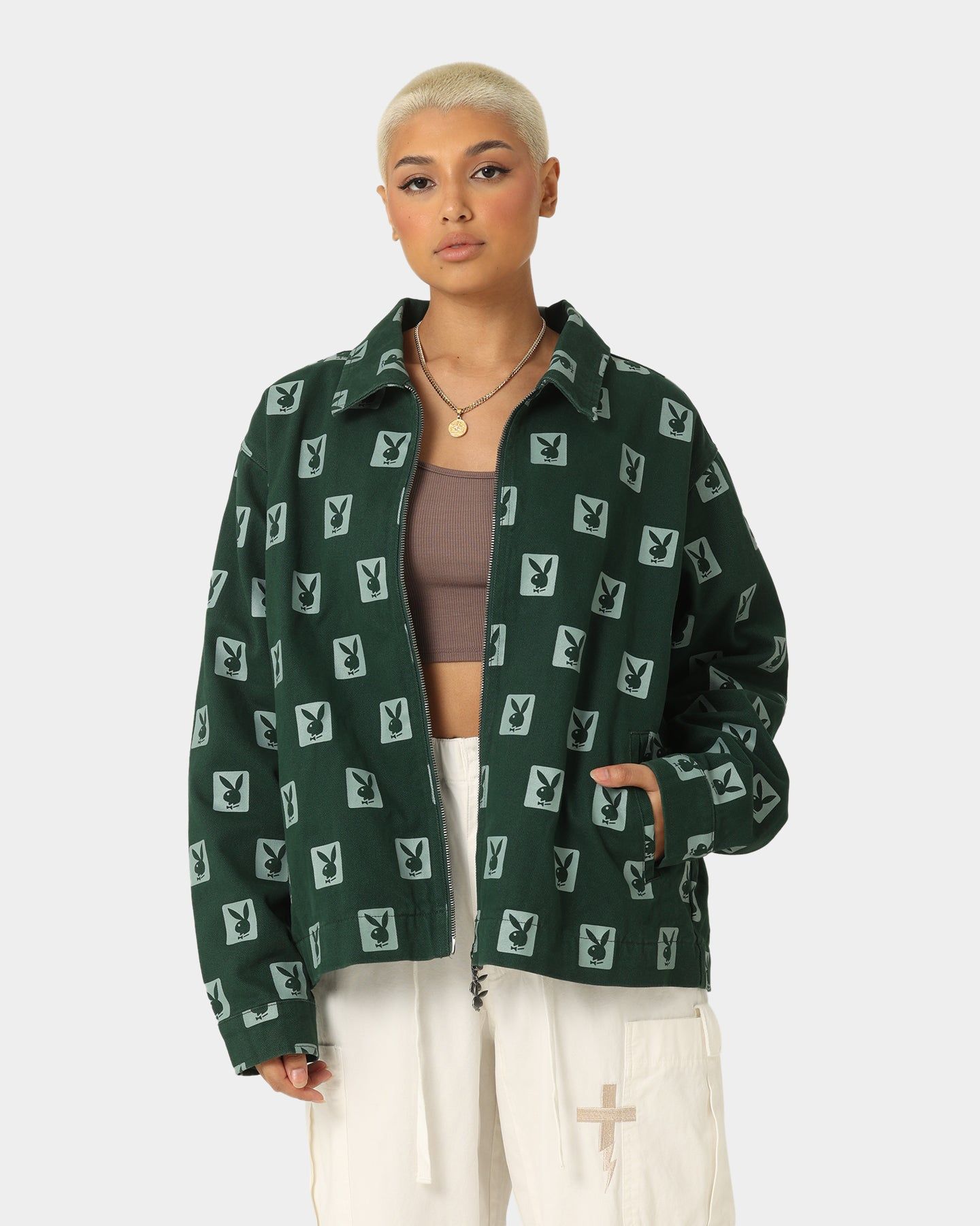 Playboy By CK Poker Jacket Green sold by Culture Kings product image thumbnail 2