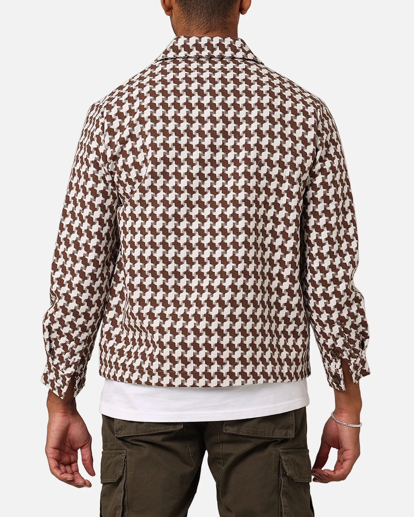 XXIII Jacquard Weave Shacket Brown/White sold by Culture Kings product image thumbnail 3