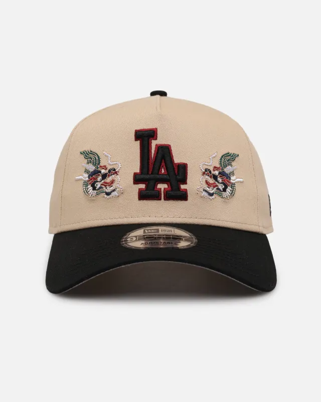 New Era Los Angeles Dodgers 'Dragon Collection 2.0' 9FORTY A-Frame Snapback Black/Oak sold by Culture Kings
