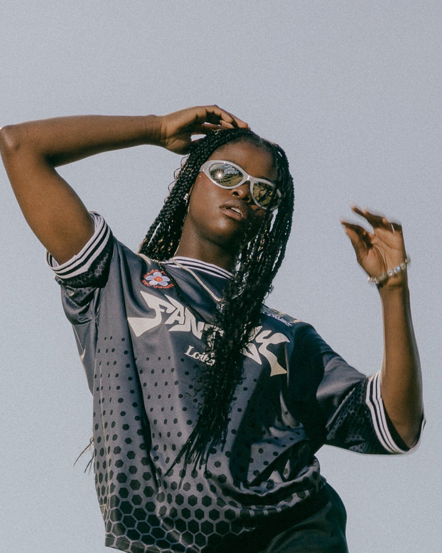 Loiter X Nuqe Raver Sunglasses Silver sold by Culture Kings