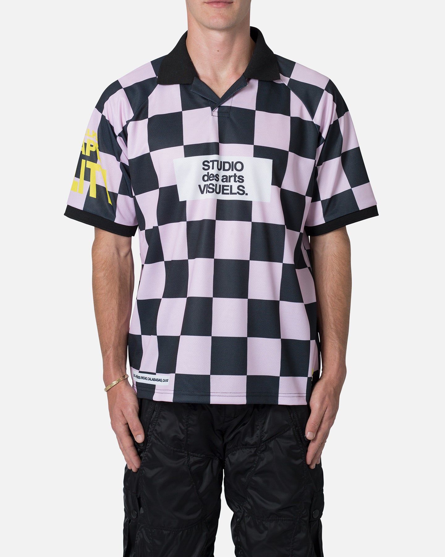 MNML Checkered Polo Shirt Pink sold by Culture Kings