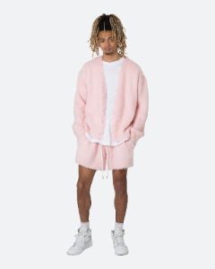 MNML Fuzzy Cardigan Sweater Pink sold by Culture Kings