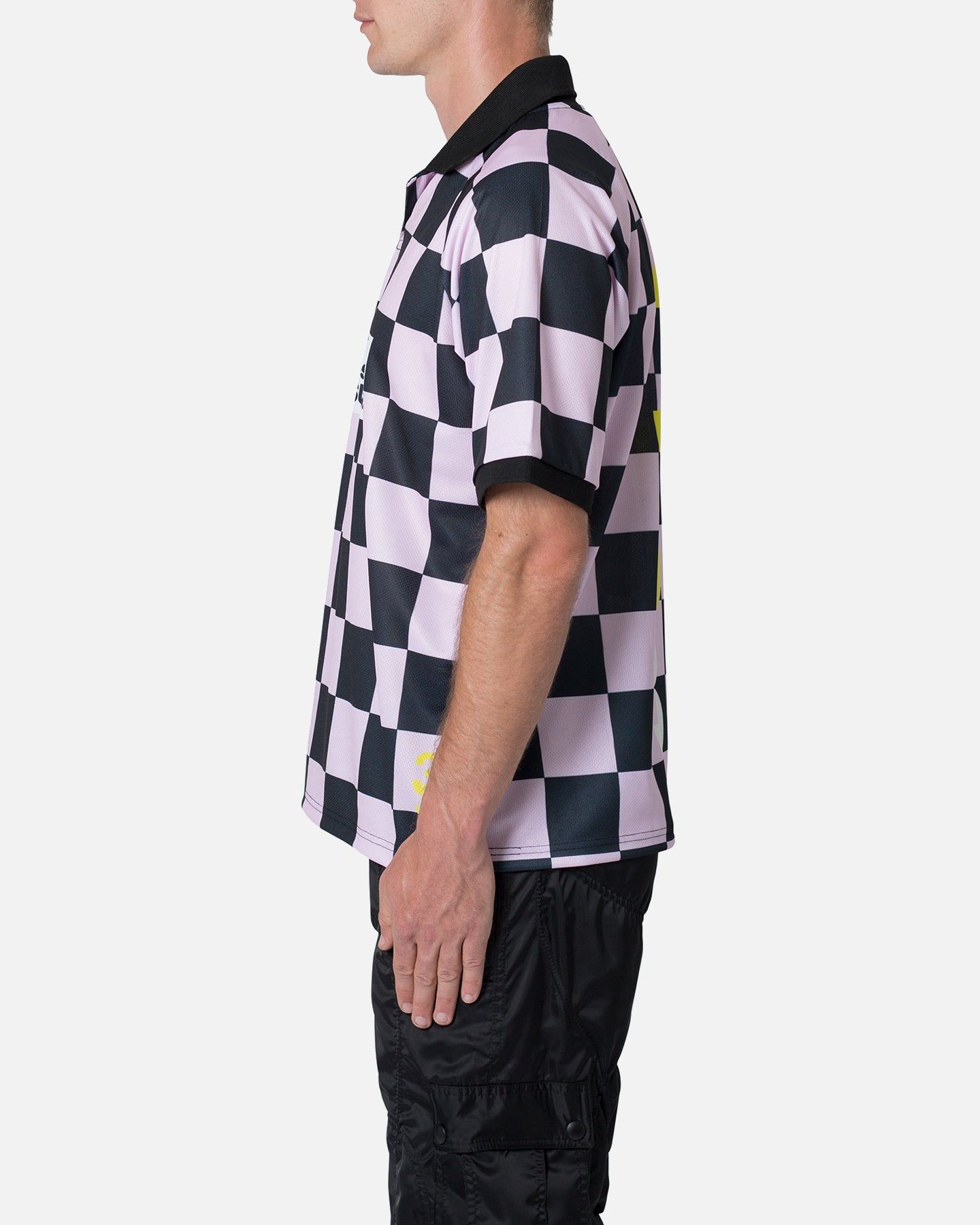 MNML Checkered Polo Shirt Pink sold by Culture Kings product image thumbnail 3