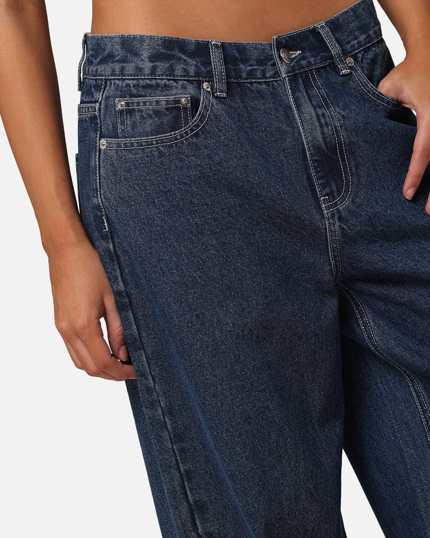 XXIII Women's Wide Leg Cut Hem Jeans Mid Blue sold by Culture Kings product image thumbnail 3