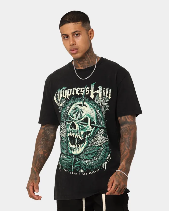 Cypress Hill Weed Skull 1988 LA Vintage T-Shirt Washed Black sold by Culture Kings