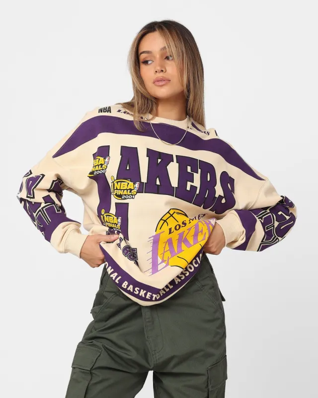 Mitchell & Ness Women's Los Angeles Lakers League Crewneck Stone/Purple sold by Culture Kings