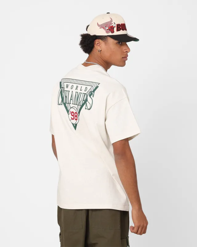 Mitchell & Ness Chicago Bulls '98 Champs T-Shirt White Marle sold by Culture Kings