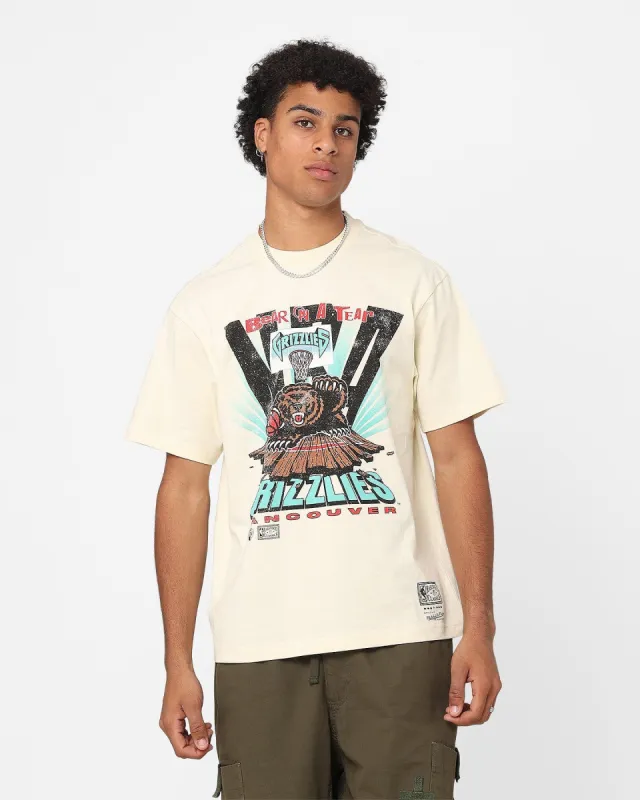 Mitchell & Ness Vancouver Grizzlies Bear On Tear T-Shirt Cream sold by Culture Kings