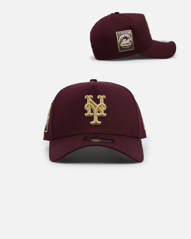 New Era New York Mets 'Golden Port' 9FORTY A-Frame Snapback Dark Purple sold by Culture Kings