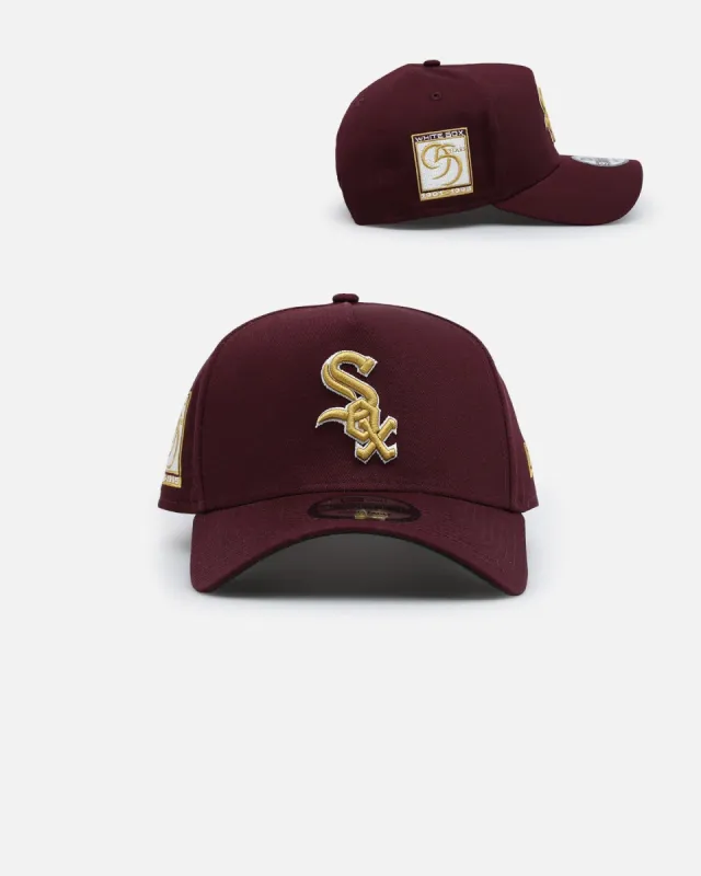 New Era Chicago White Sox 'Golden Port' 9FORTY A-Frame Snapback Dark Purple sold by Culture Kings