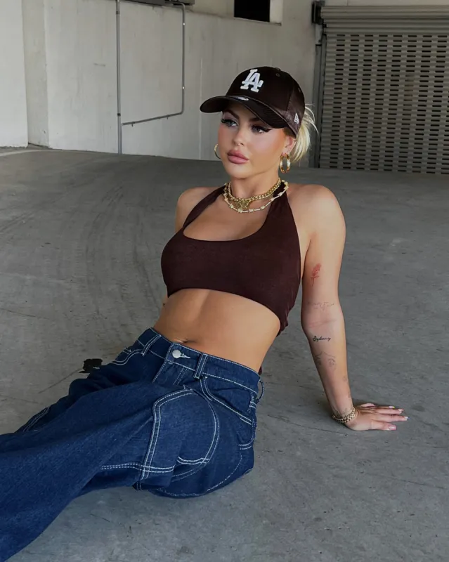 XXIII Women's Phoebe Halter Crop Brown sold by Culture Kings