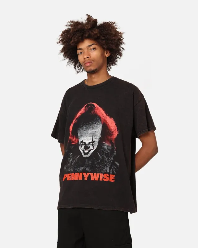 Goat Crew X Warner Bros. Entertainment Pennywise Face Vintage T-Shirt Black Wash sold by Culture Kings