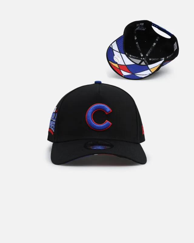 New Era Chicago Cubs 'Retro Mosaic' 9FORTY A-Frame Snapback Black sold by Culture Kings