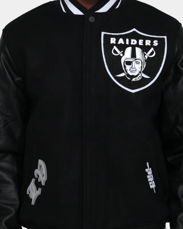 Pro Standard Las Vegas Raiders Old English Varsity Jacket Black