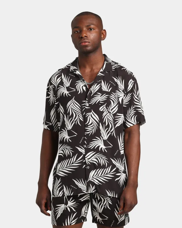Dead Studios Tropics Party Button Up Shirt Black/White sold by Culture Kings